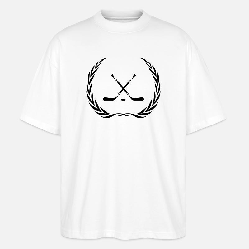 Eishockey hockeyschläger Kranz - Stanley/Stella Oversized Unisex Bio T-Shirt Blaster 2.0 - Weiß