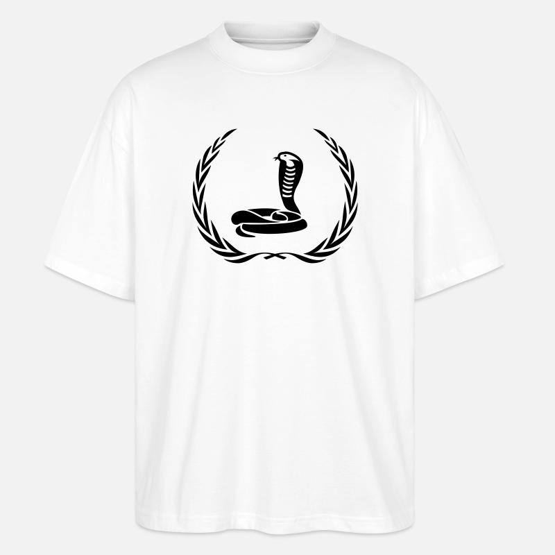Couronne de serpent cobra - T-shirt bio Blaster 2.0 coupe oversize Stanley/Stella Unisexe - blanc
