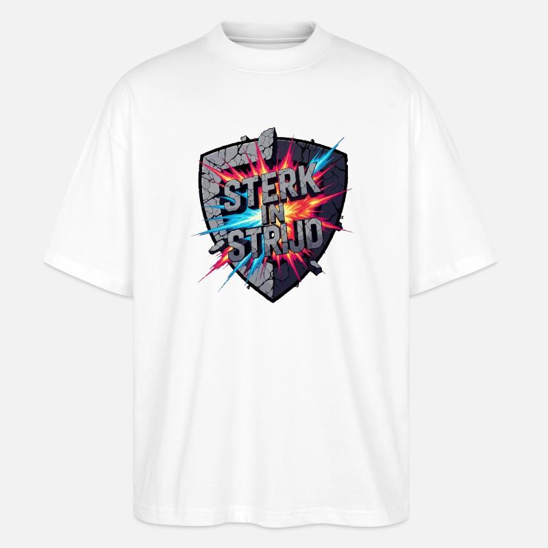 Stark im Kampf - Stanley/Stella Oversized Unisex Bio T-Shirt Blaster 2.0 - Weiß