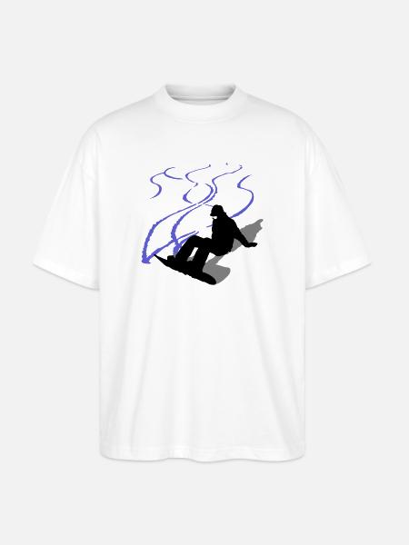 Snowboard - Stanley/Stella Oversized Unisex Organic T-shirt Blaster 2.0 - white