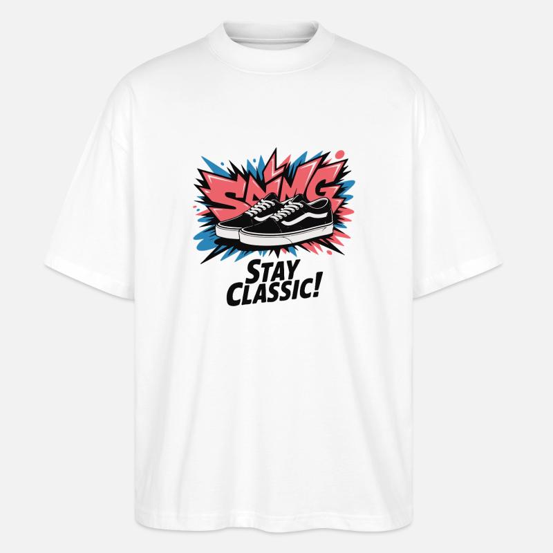 Bleiben Sie klassisch Pop Art - Stanley/Stella Oversized Unisex Bio T-Shirt Blaster 2.0 - Weiß