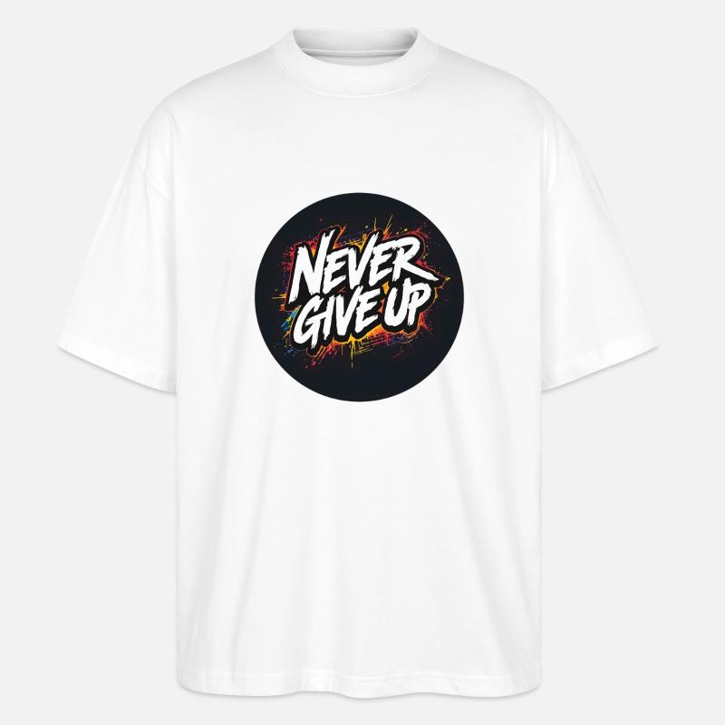 Gib niemals Graffiti auf - Stanley/Stella Oversized Unisex Bio T-Shirt Blaster 2.0 - Weiß