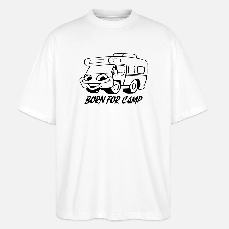 Born for Camp - Stanley/Stella Oversized Unisex Bio T-Shirt Blaster 2.0 - Weiß