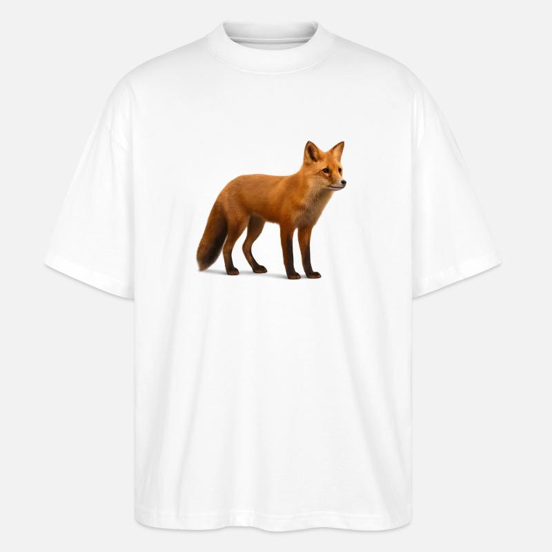 Rotfuchs im Licht der Natur - Stanley/Stella Oversized Unisex Bio T-Shirt Blaster 2.0 - Weiß