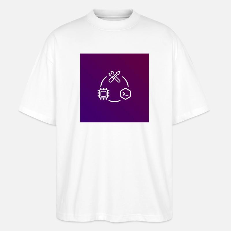 TechKreis Chip Code Tool - Stanley/Stella Oversized Unisex Organic T-shirt Blaster 2.0 - white