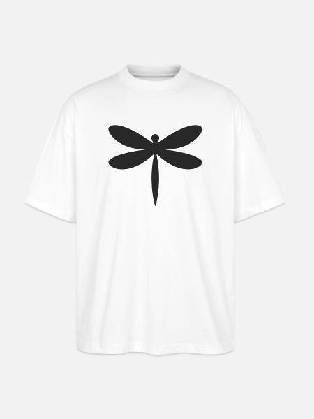 Libelle Silhouette  - Stanley/Stella Oversized Unisex Bio T-Shirt Blaster 2.0 - Weiß