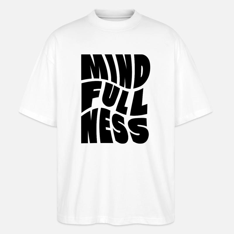 Conception de logo Mindfullness - T-shirt bio Blaster 2.0 coupe oversize Stanley/Stella Unisexe - blanc