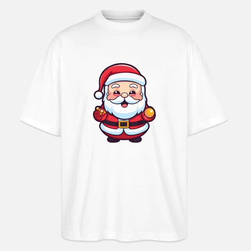 Weihnachtsmann Comic Weihnachten - Stanley/Stella Oversized Unisex Bio T-Shirt Blaster 2.0 - Weiß