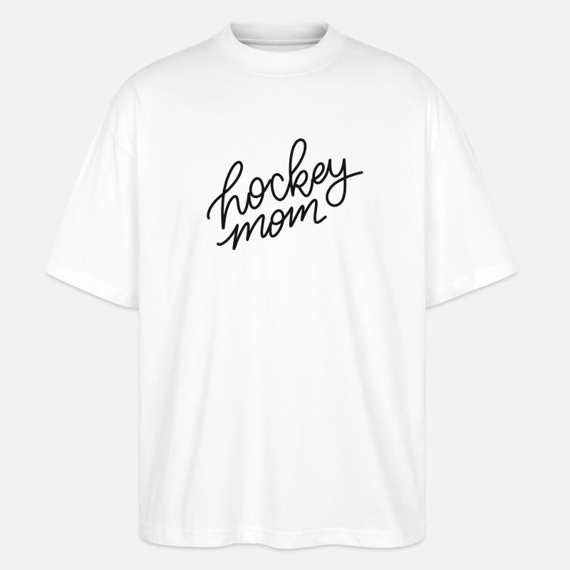 Hockey Mom Script Logo - Stanley/Stella Oversized Unisex Bio T-Shirt Blaster 2.0 - Weiß