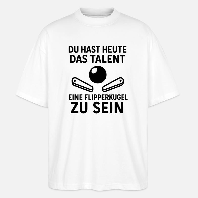 flipperkugel kollege arbeit team freude - Stanley/Stella Oversized Unisex Bio T-Shirt Blaster 2.0 - Weiß