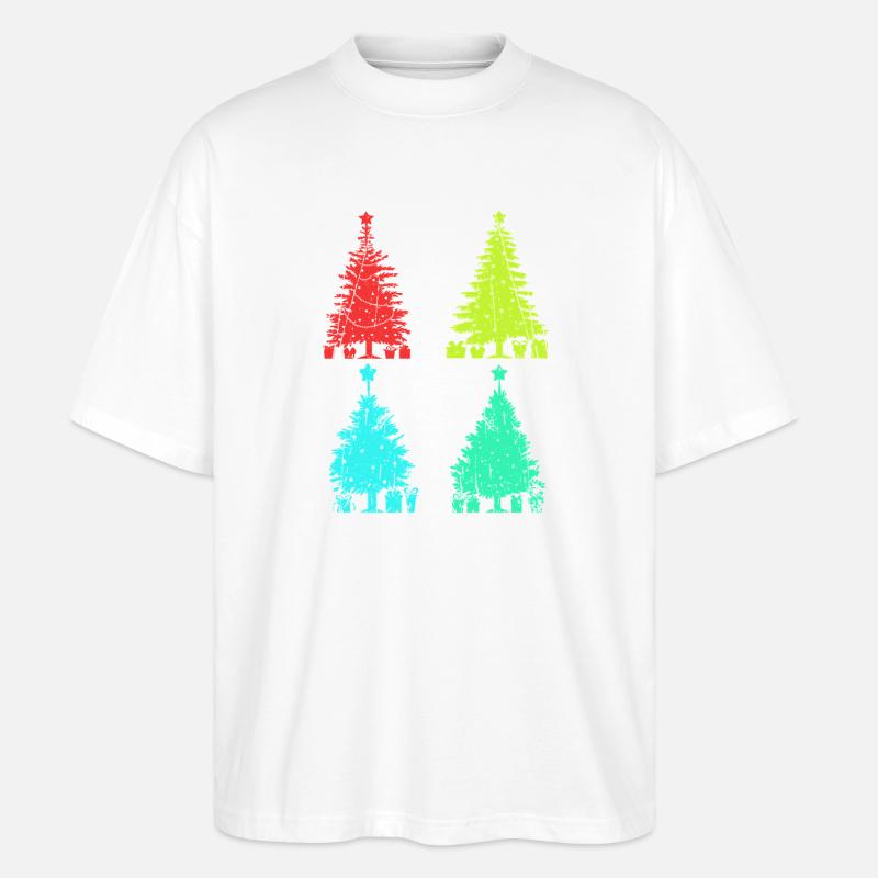 Weihnachtsmann Weihnachtsbaum Weihnachten - Stanley/Stella Oversized Unisex Bio T-Shirt Blaster 2.0 - Weiß