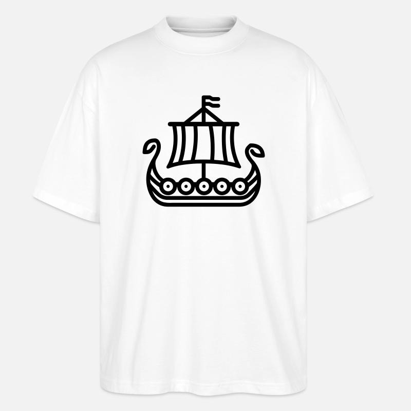 Wikinger - Stanley/Stella Oversized Unisex Bio T-Shirt Blaster 2.0 - Weiß