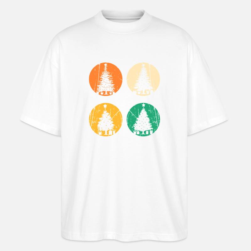 Weihnachtsmann Weihnachtsbaum Weihnachten - Stanley/Stella Oversized Unisex Bio T-Shirt Blaster 2.0 - Weiß