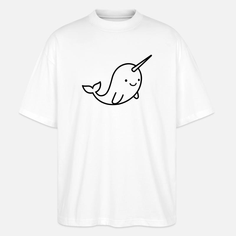 Narwal - Stanley/Stella Oversized Unisex Bio T-Shirt Blaster 2.0 - Weiß
