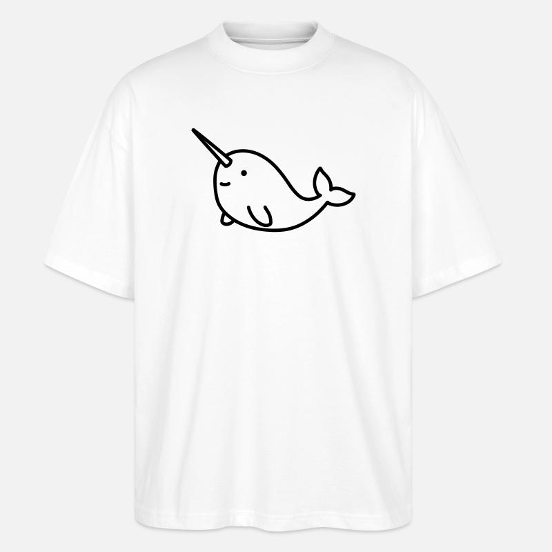 Narwal - Stanley/Stella Oversized Unisex Bio T-Shirt Blaster 2.0 - Weiß