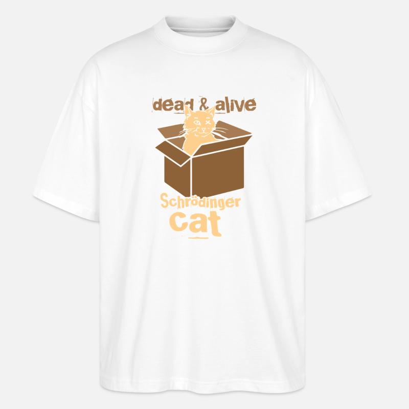 Le chat de Schrödinger - T-shirt bio Blaster 2.0 coupe oversize Stanley/Stella Unisexe - blanc