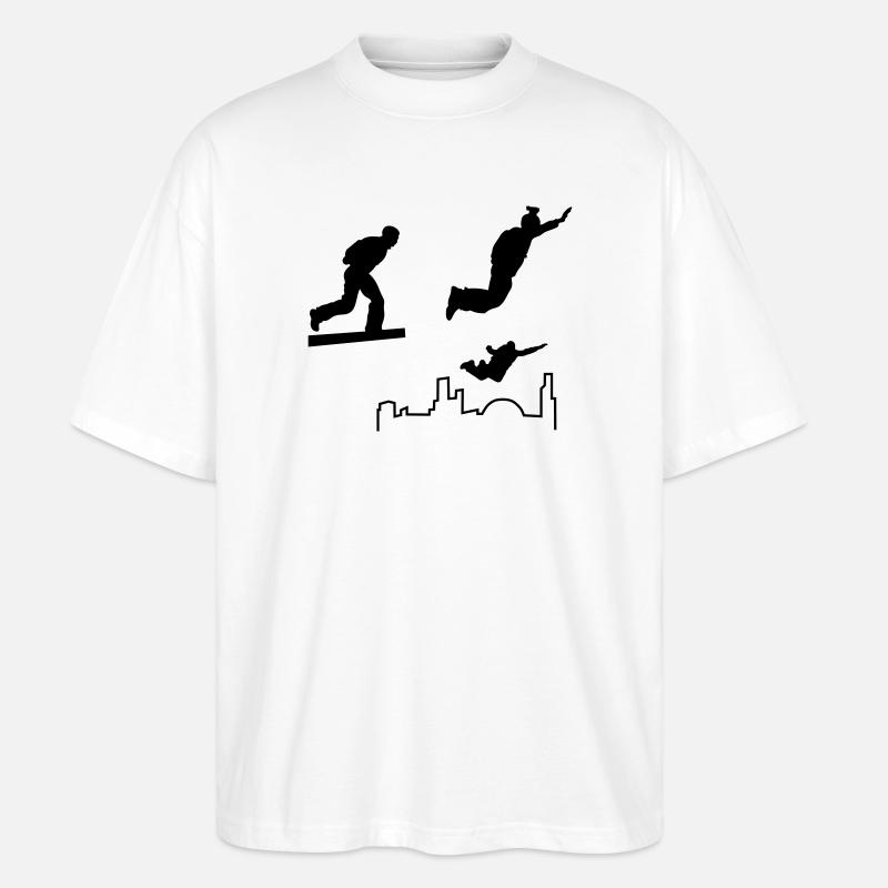 BASE jumping - Stanley/Stella Oversized Unisex Bio T-Shirt Blaster 2.0 - Weiß