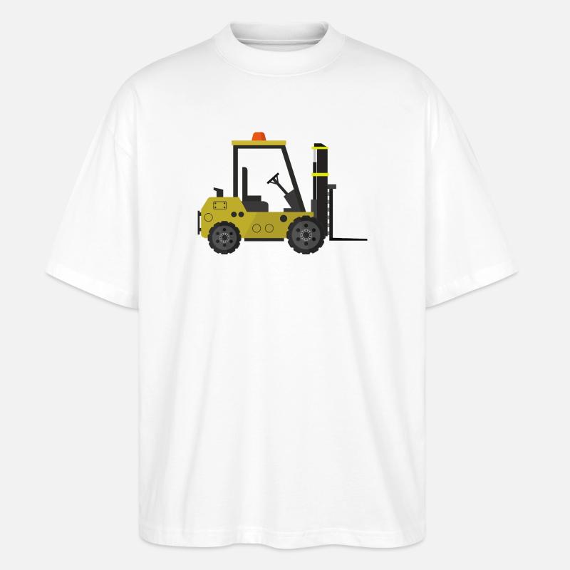 Gabelstapler - Stanley/Stella Oversized Unisex Bio T-Shirt Blaster 2.0 - Weiß