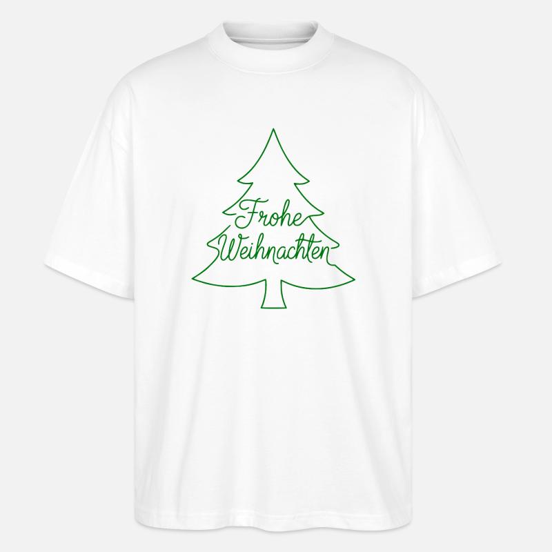 Frohe Weihnachten Tannenbaum modern - Stanley/Stella Oversized Unisex Bio T-Shirt Blaster 2.0 - Weiß