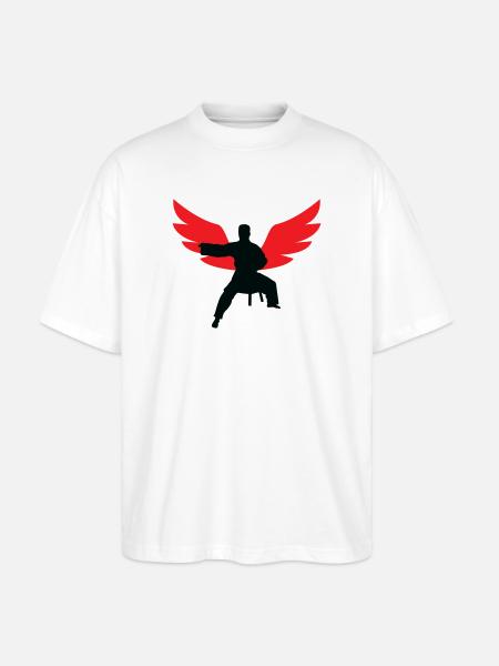 Aikido – Kampfsport – Aikido - Stanley/Stella Oversized Unisex Bio T-Shirt Blaster 2.0 - Weiß