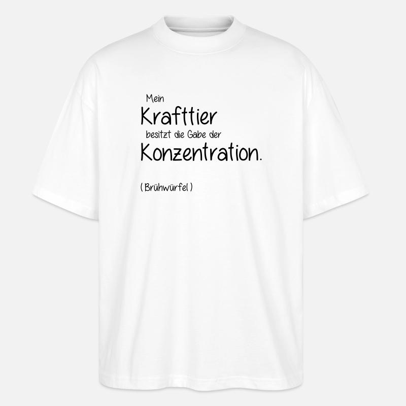 Krafttier - Stanley/Stella Oversized Unisex Bio T-Shirt Blaster 2.0 - Weiß