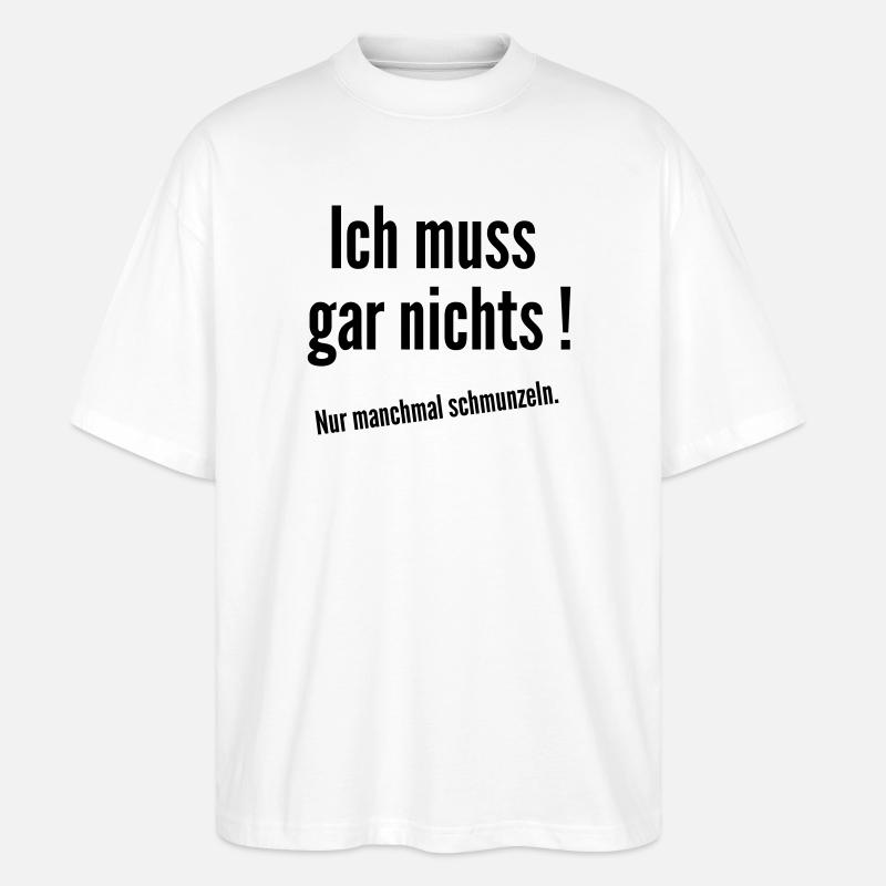 Schmunzeln - Stanley/Stella Oversized Unisex Bio T-Shirt Blaster 2.0 - Weiß