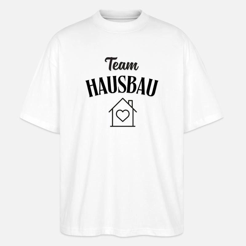 Construction de maisons d’équipe - T-shirt bio Blaster 2.0 coupe oversize Stanley/Stella Unisexe - blanc