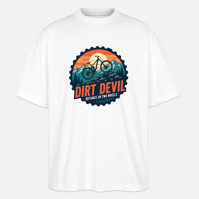 Hymne du VTT Dirt Devil - T-shirt bio Blaster 2.0 coupe oversize Stanley/Stella Unisexe - blanc