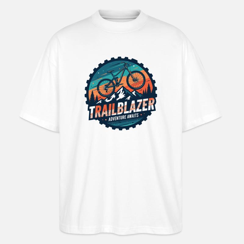 Aventure de VTT Trailblazer - T-shirt bio Blaster 2.0 coupe oversize Stanley/Stella Unisexe - blanc