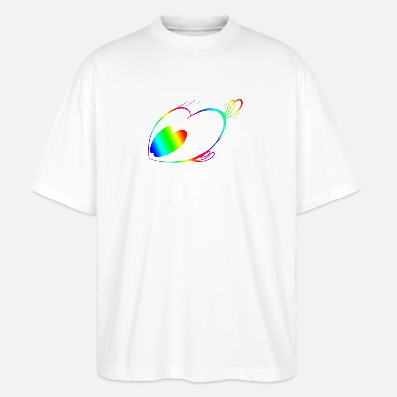 Regenbogen-Geschwindigkeitstricker - Stanley/Stella Oversized Unisex Bio T-Shirt Blaster 2.0 - Weiß