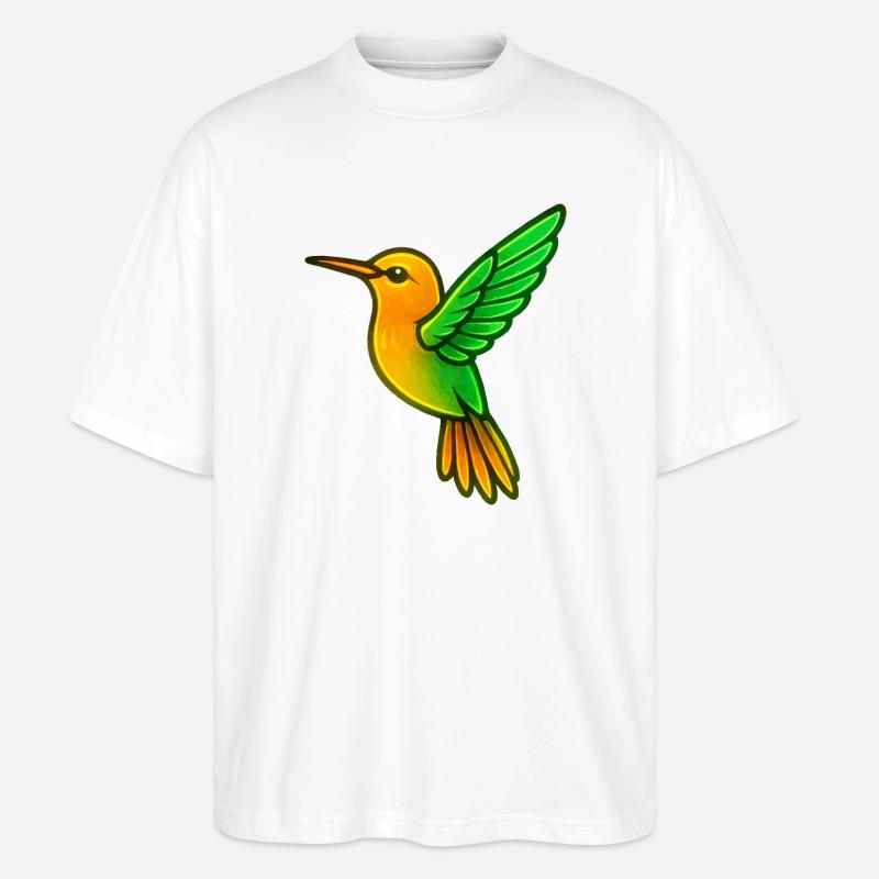 Kolibri Vogel - Stanley/Stella Oversized Unisex Bio T-Shirt Blaster 2.0 - Weiß