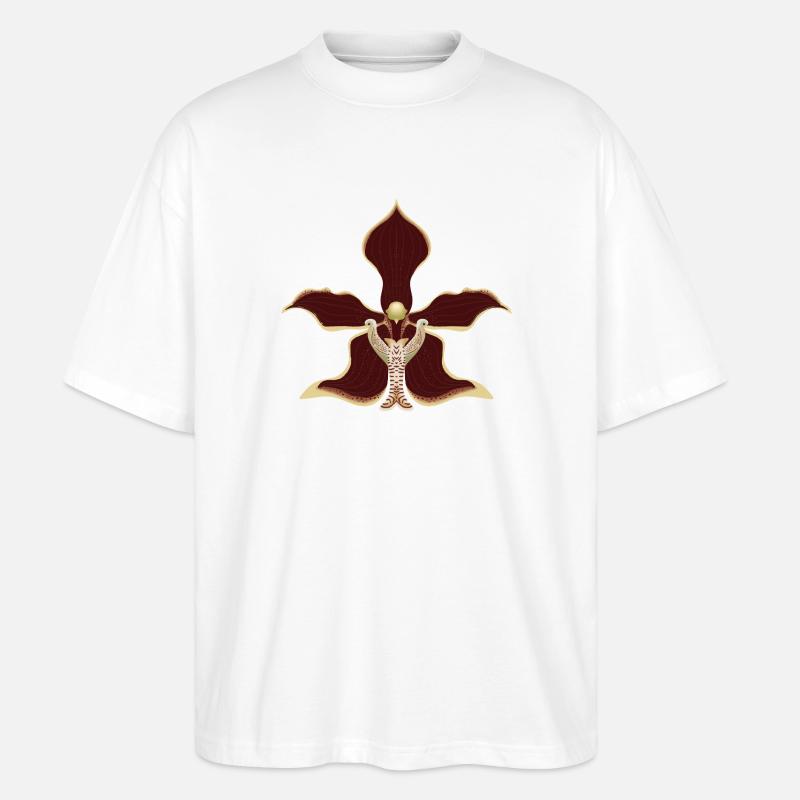 Orchideenblüte - Stanley/Stella Oversized Unisex Bio T-Shirt Blaster 2.0 - Weiß