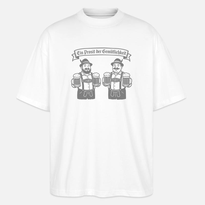 Bier männer - Ein Prosit der Gemütlichkeit - Stanley/Stella Oversized Unisex Bio T-Shirt Blaster 2.0 - Weiß