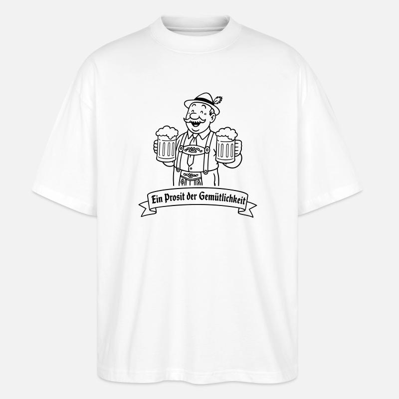 Herr Bier - Ein Prosit der Gemütlichkeit - Stanley/Stella Oversized Unisex Organic T-shirt Blaster 2.0 - white