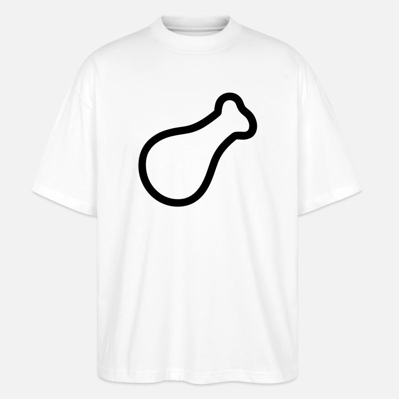 Hühnerschenkel - Stanley/Stella Oversized Unisex Bio T-Shirt Blaster 2.0 - Weiß