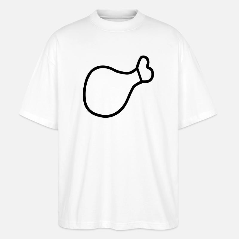 cuisse de poulet - T-shirt bio Blaster 2.0 coupe oversize Stanley/Stella Unisexe - blanc