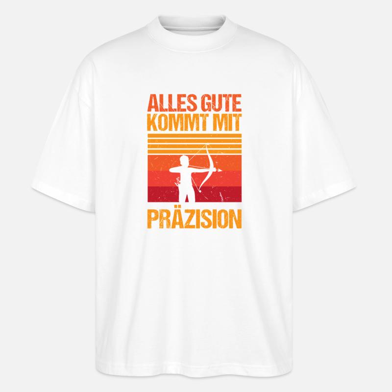 Bogenschütze Bogensport Bogenschießen - Stanley/Stella Oversized Unisex Bio T-Shirt Blaster 2.0 - Weiß