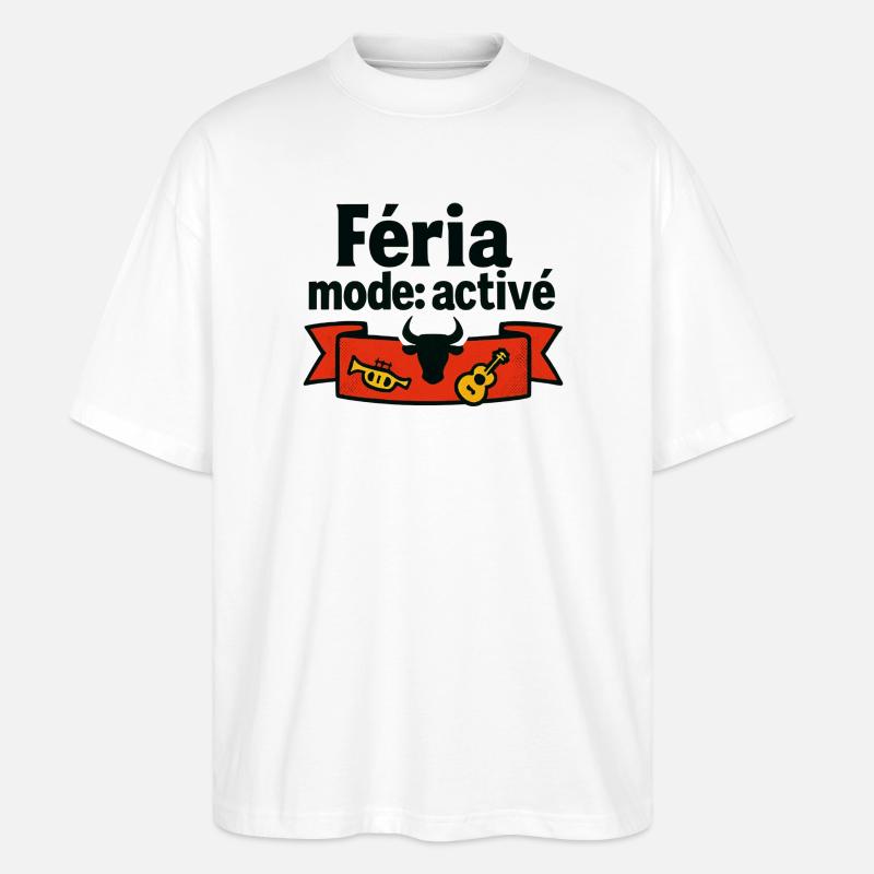 Féria mode : activé - T-shirt bio Blaster 2.0 coupe oversize Stanley/Stella Unisexe - blanc