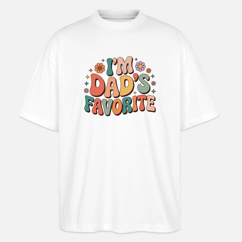 Dad's Favorite Bunte Botschaft - Stanley/Stella Oversized Unisex Bio T-Shirt Blaster 2.0 - Weiß