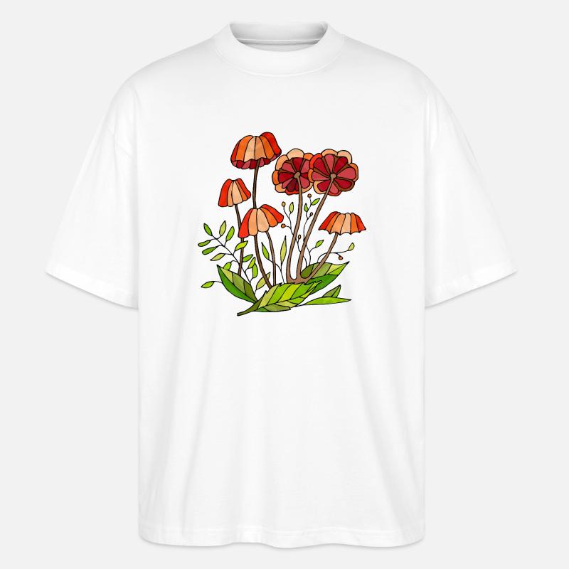 Kwiaty - Ekologiczne Koszulka Oversize Unisex Stanley/Stella Blaster 2.0 - biały