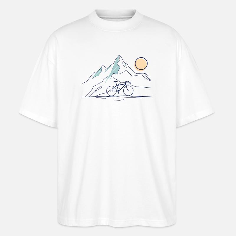 Mountain Ride - Stanley/Stella Oversized Unisex Bio T-Shirt Blaster 2.0 - Weiß