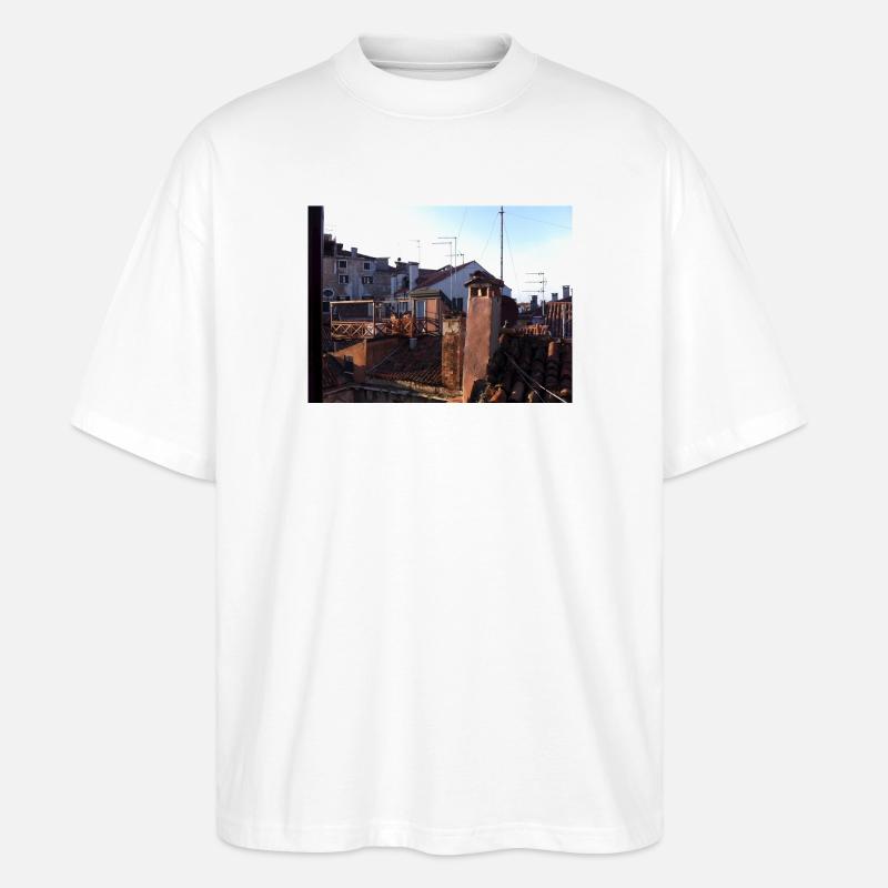 Dächer von Venedig - Stanley/Stella Oversized Unisex Bio T-Shirt Blaster 2.0 - Weiß