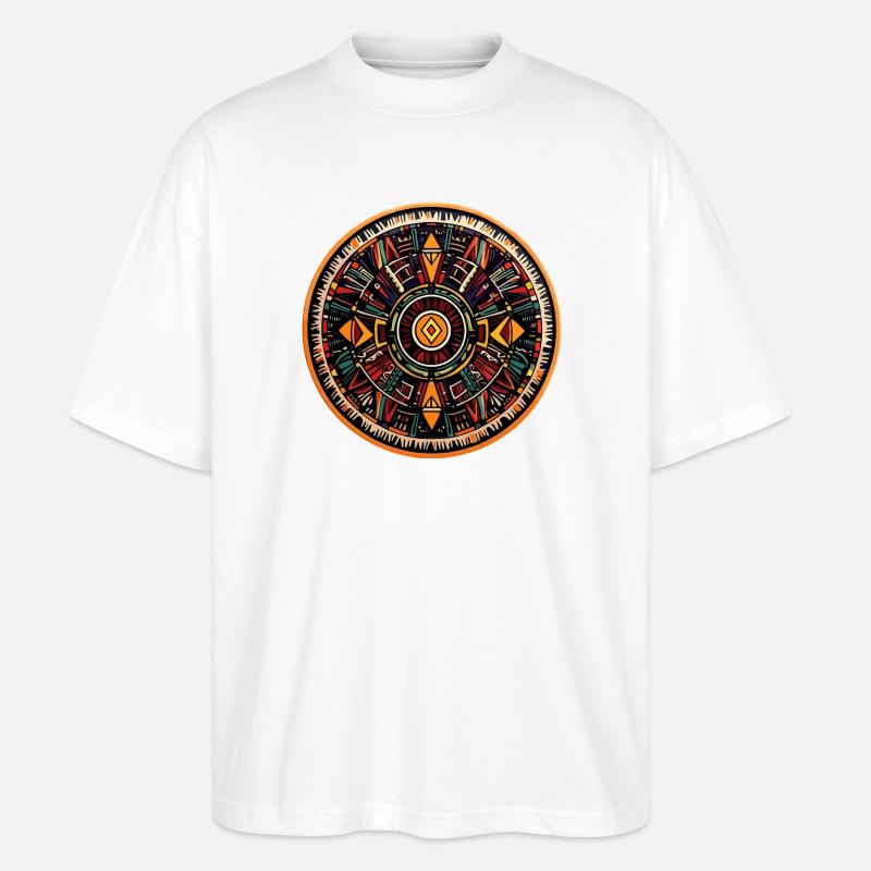 Mandala Feuerkreis - Stanley/Stella Oversized Unisex Bio T-Shirt Blaster 2.0 - Weiß