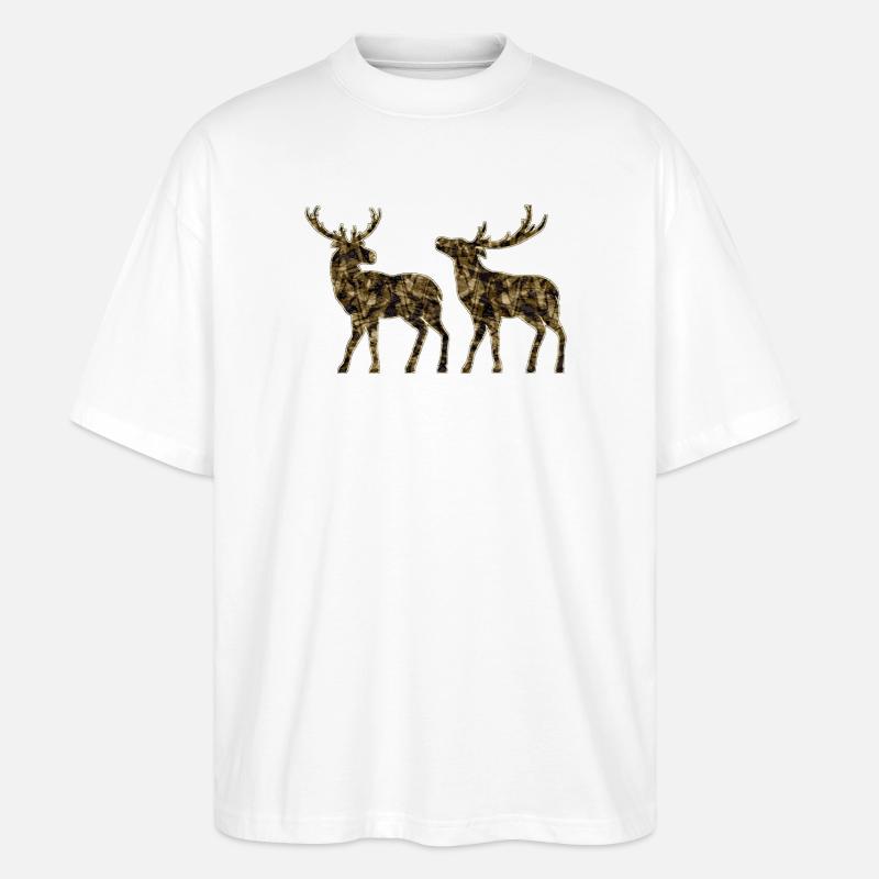Hirsch - Stanley/Stella Oversized Unisex Bio T-Shirt Blaster 2.0 - Weiß