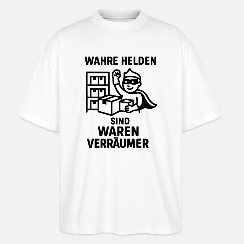 waren verräumer helden - Stanley/Stella Oversized Unisex Bio T-Shirt Blaster 2.0 - Weiß