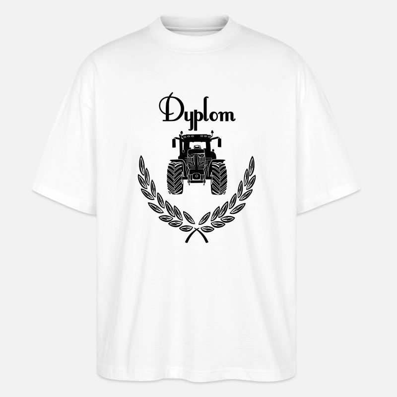 Dyplom Traktor - Stanley/Stella Oversized Unisex Bio T-Shirt Blaster 2.0 - Weiß