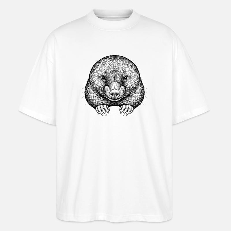Maulwurf - Stanley/Stella Oversized Unisex Bio T-Shirt Blaster 2.0 - Weiß