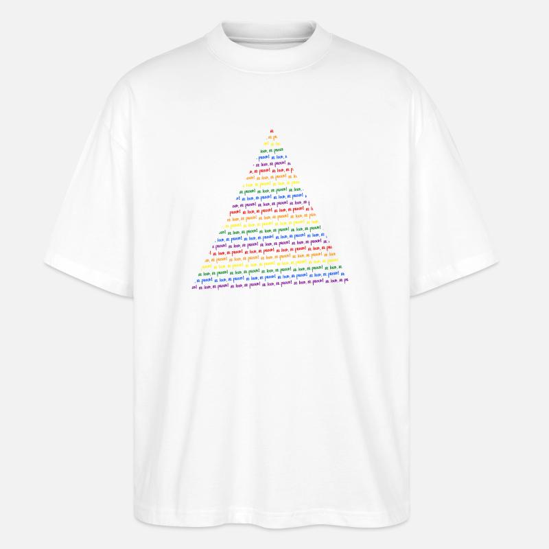 Be Loud Be Proud Pyramid Rainbow - Stanley/Stella Oversized Unisex Bio T-Shirt Blaster 2.0 - Weiß