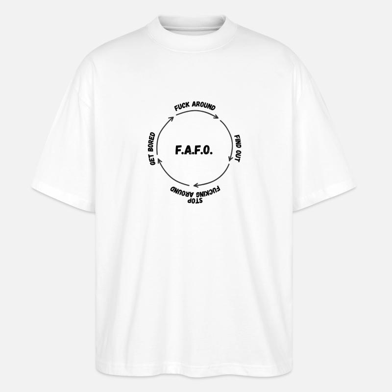Flusskreis FAFO - Stanley/Stella Oversized Unisex Bio T-Shirt Blaster 2.0 - Weiß