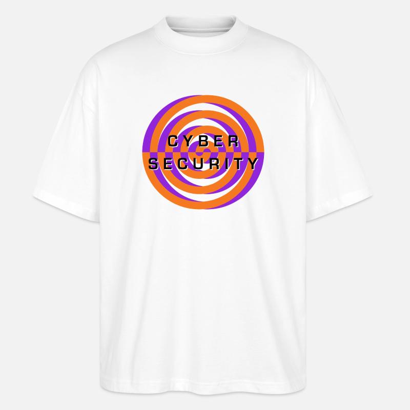 Cyber Security Spiral Emblem - Stanley/Stella Oversized Unisex Bio T-Shirt Blaster 2.0 - Weiß
